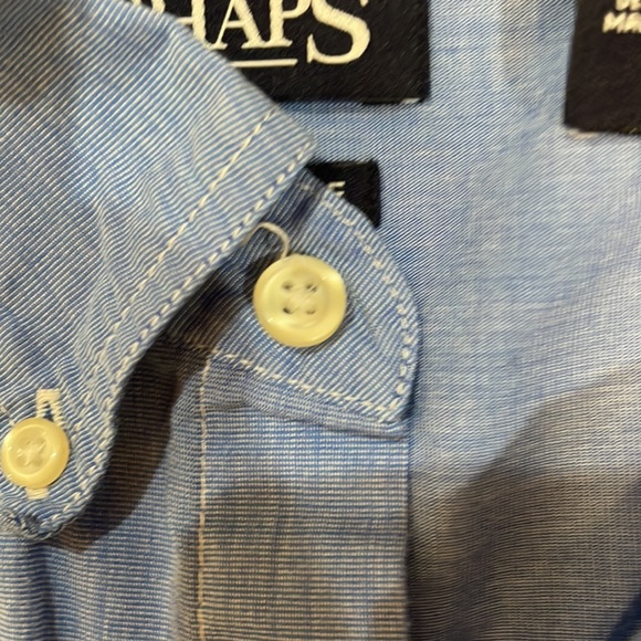 CHAPS Easy Care Button Down Oxford - XLT (Blue) - Picture 6 of 9